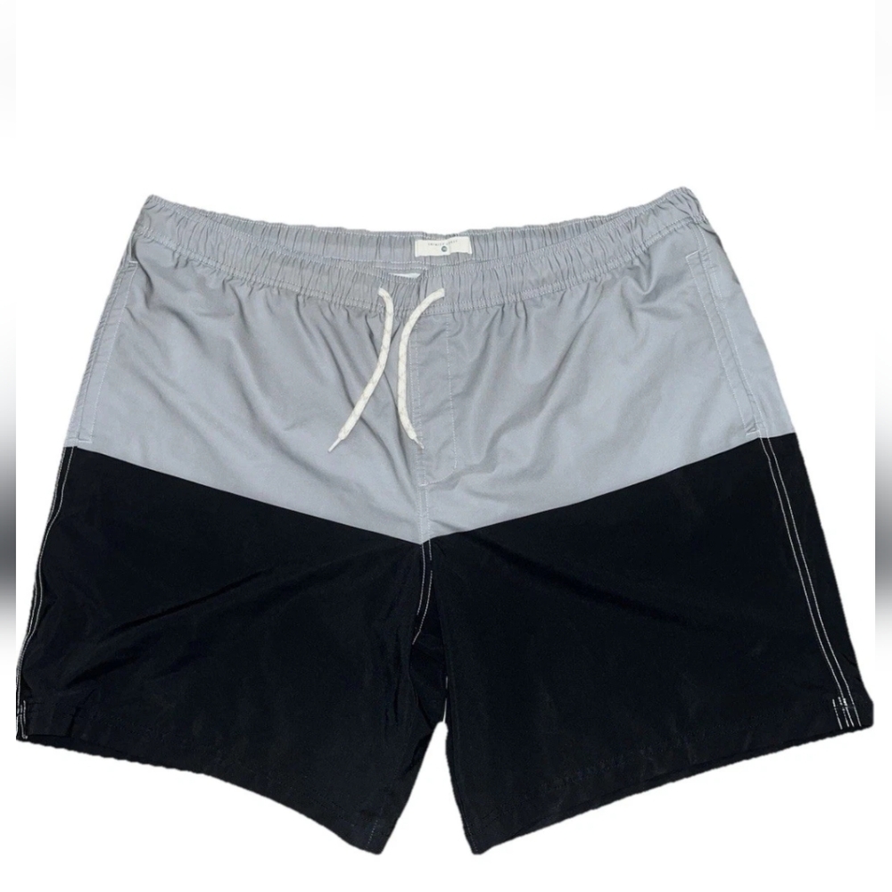 Mens Swim Trunks 4XL Gray Black 🔥 9” Inseam 🆕 NWT Big & Tall Trinity Coast
